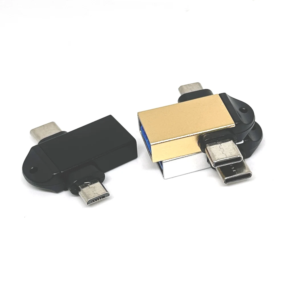 OTG Adapter Cable Lighting 2 In 1 Type C Micro Usb To Usb 3.0 Converter Android Data Transfer Adapter Type C Otg Connector
