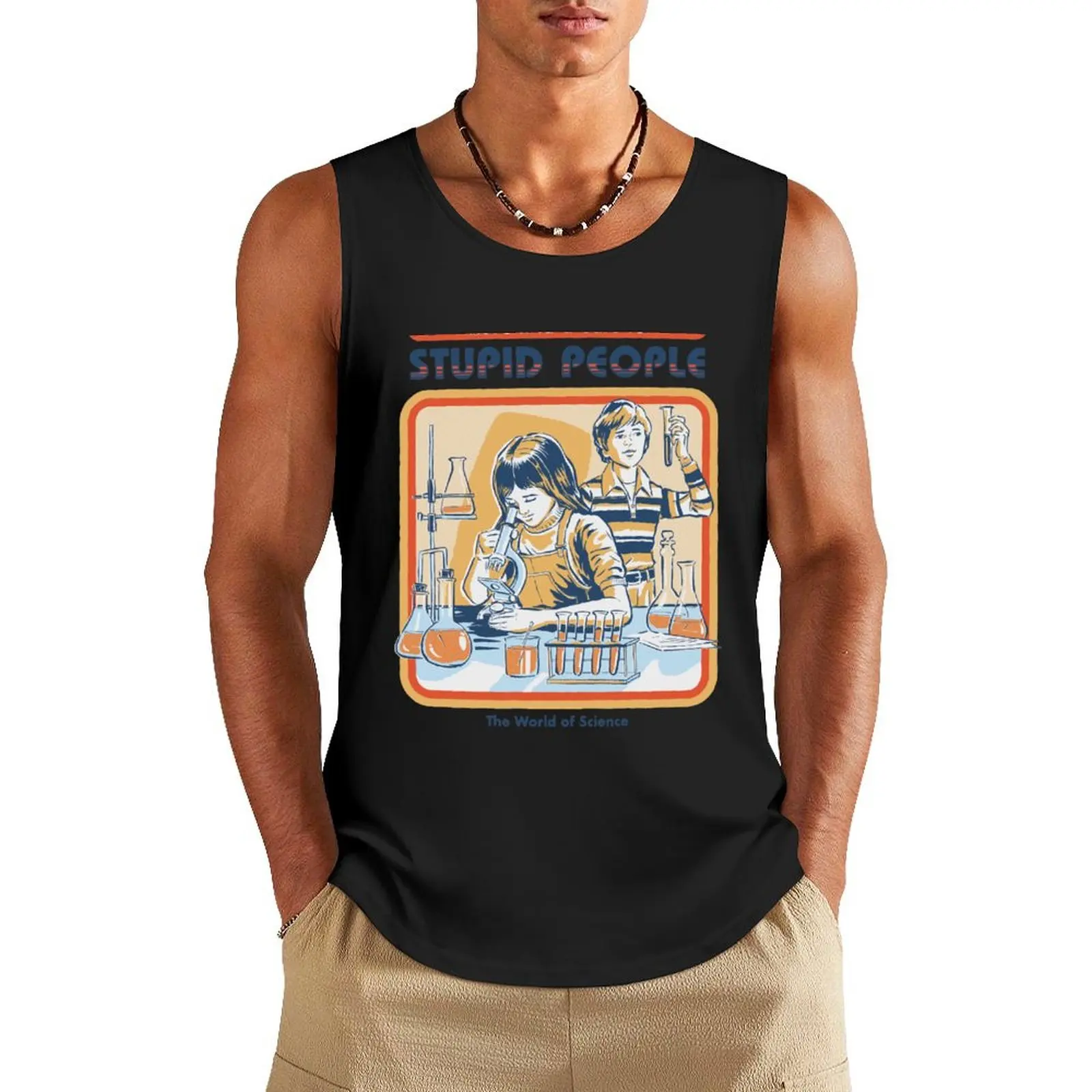 A Cure For Stupid People Tank Top Men's singlets mens clothing