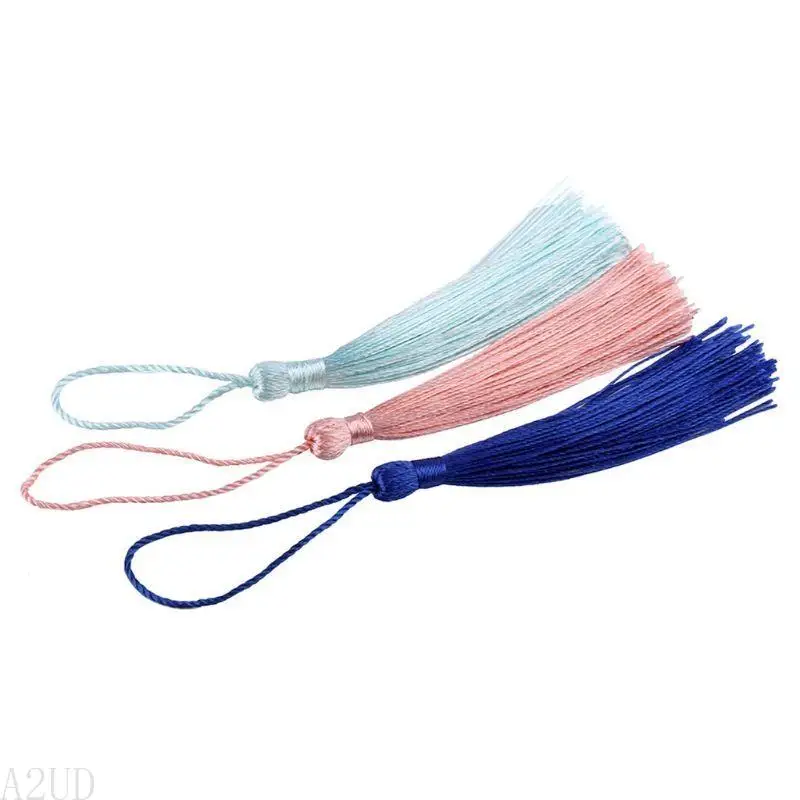 A2UD Tassels poliéster decoración del contador cuentas hechas a mano para w/ colgante anillo seda