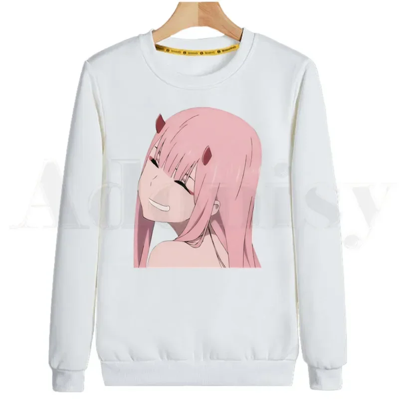 Darling In The Franxx Zero TWO Hentai Japan Anime Hoodies Sweatshirt Print Trend Mens Clothes Hip-Hop Male Crewneck Hoodies Men