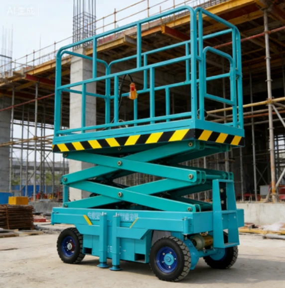 YG Customized Factory Sale 6-14M 320kg Electric Self-propelled Scissor Lift Mobile Aerial Work Man Lift Platform