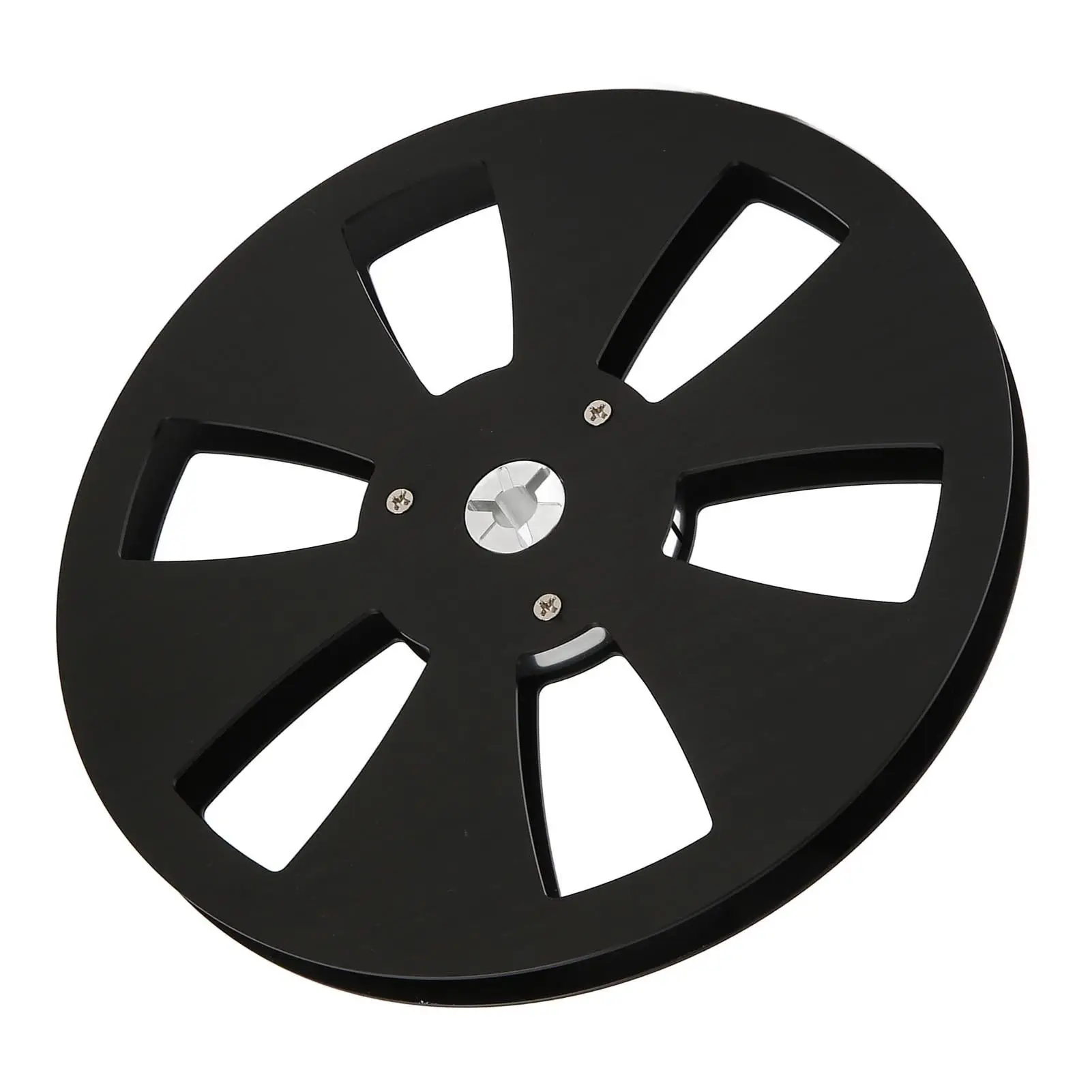 1/4 7-Inch Empty Aluminum Alloy Tape Reel - 6 Hole Universal Takeup Reel for Sound Machines