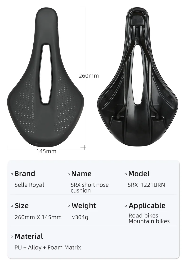 SELLE ROYAL Ultraleichter Mountainbike-Sattel MTB Kurze Nase Hohl Atmungsaktiv Straßen-Gravelbike-Sitzkissen Wasserdicht – Detail 3