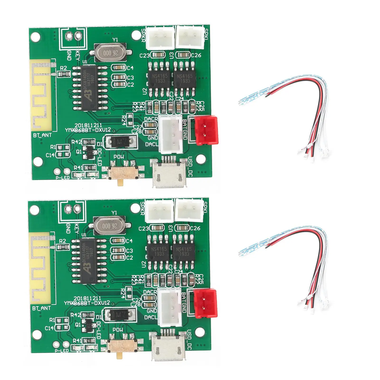 2PCS 5W Stereo Power Amplifier Module with Equalizer for Speakers, 3.7-5V Sound Amp Board