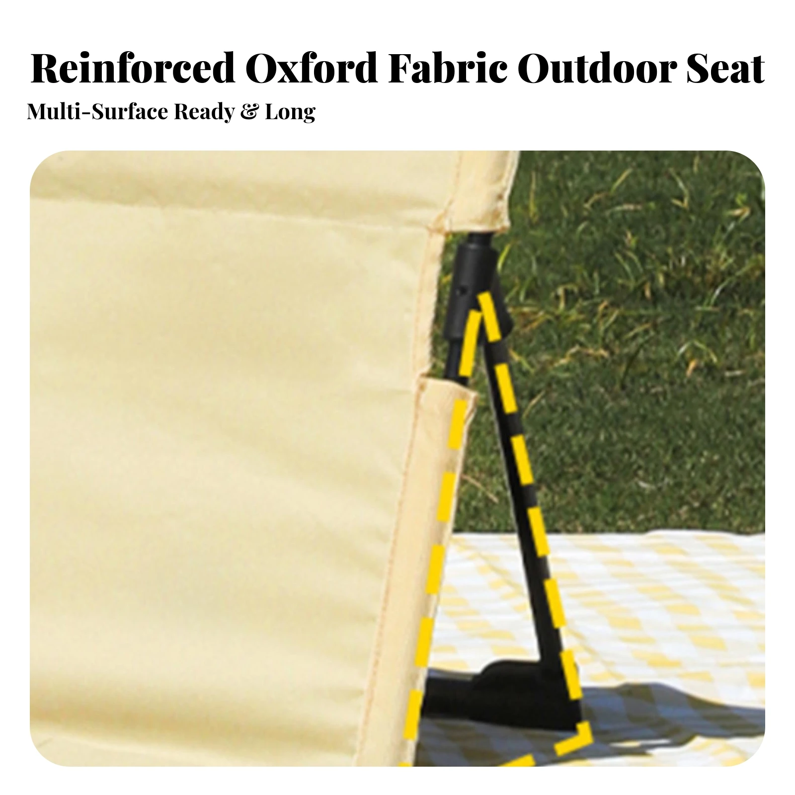 Folding Ground Chair with Backrest Lightweight Reclining Mat-Style Seat Folding Floor Seat with Backrest Portable for Beachgoers