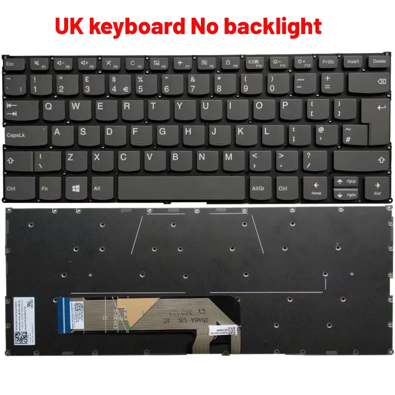 Imagem -05 - Teclado do Laptop Russo Eua Reino Unido Espanhol para Lenovo Yoga 73013 730-13ikb 730-13iwl 730-15ikb 730-15iwl Novo