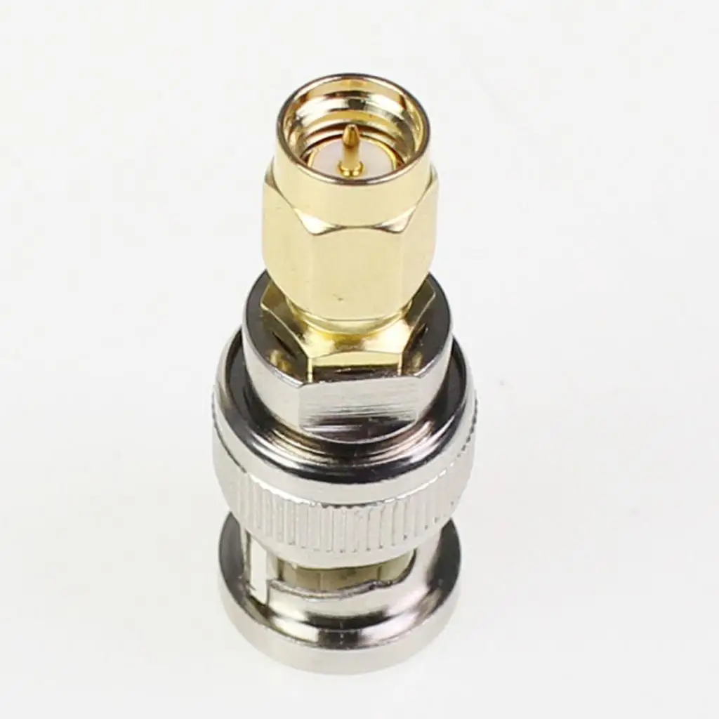 SMA Female to BNC Male Coaxial Adapter Metal Gold-plated RF Plug for Industrial Test Solutions