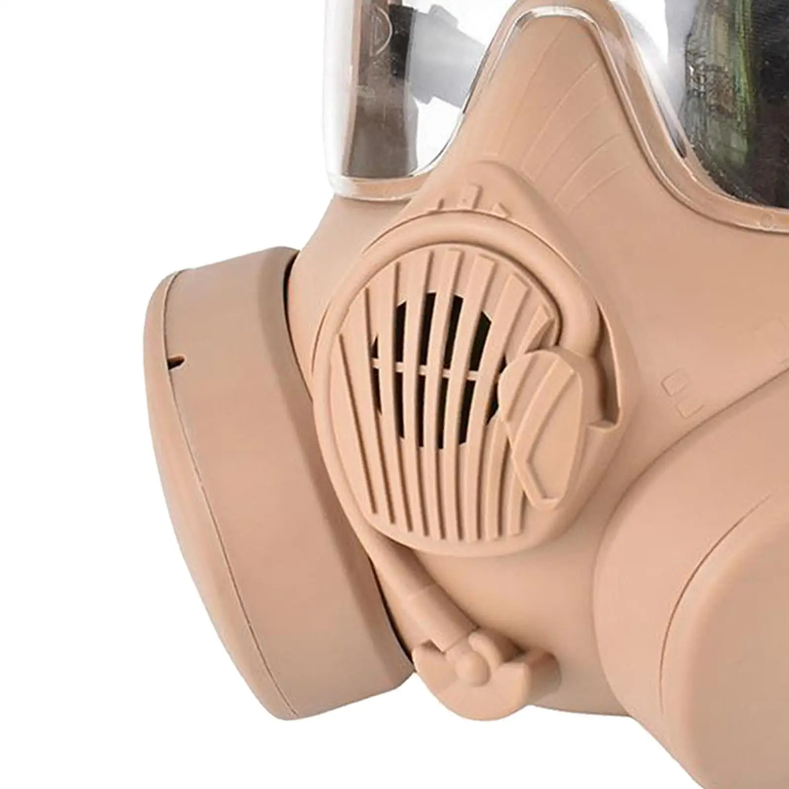 

Full Face Mask Respirator CS Perspiration Face Protector Beige Gray Lens