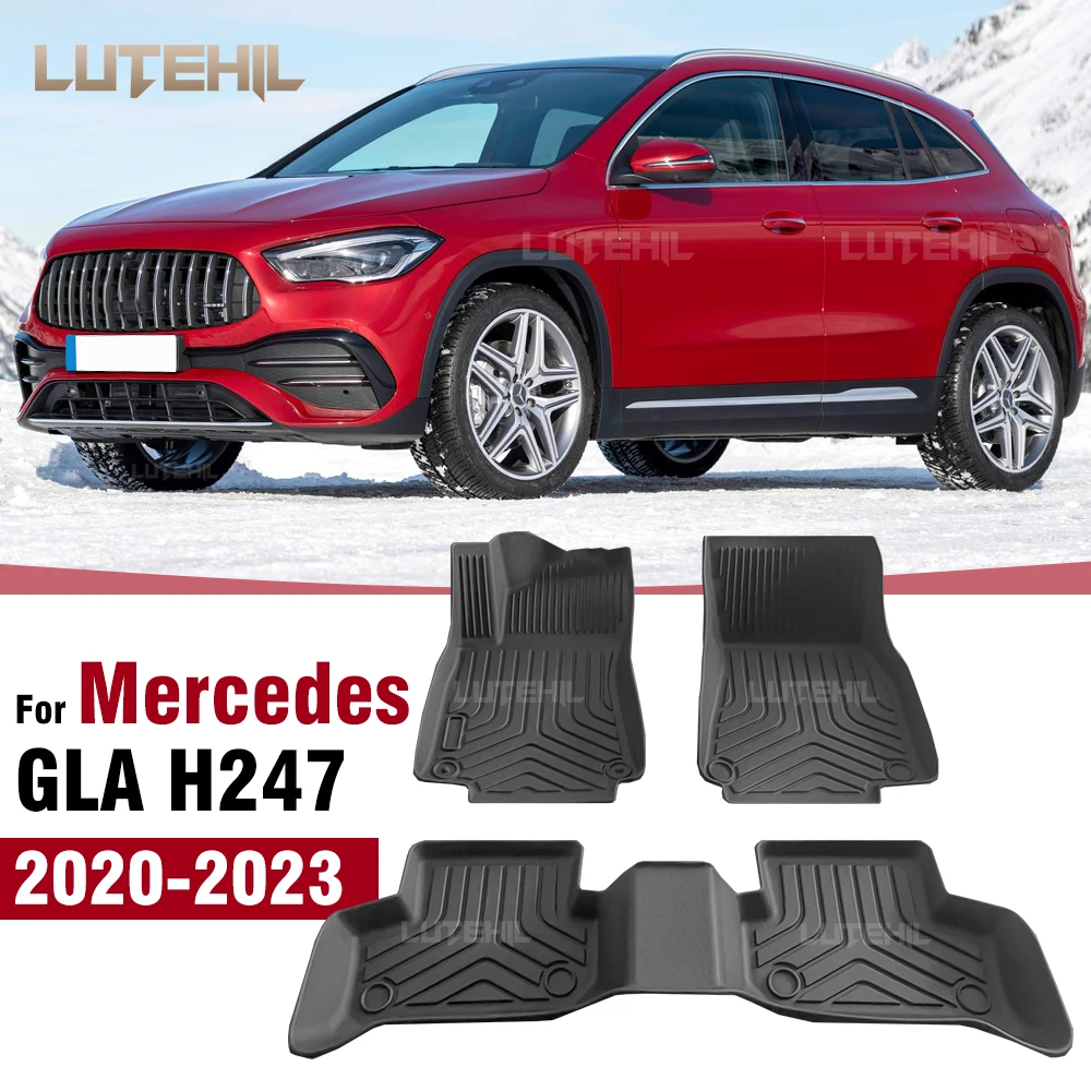 

For Mercedes-Benz GLA H247 2020-2023 2022 2021 Custom TPE Car Floor Mat Carpet Cover Non-slip Interior Protector Accessories