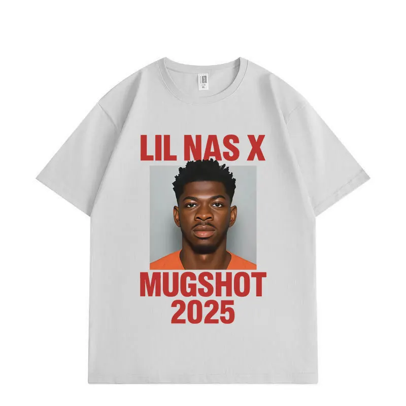 مغني الراب ليل ناس X ميرش تي شيرت الرجال النساء الملابس عالية الجودة موضة تي شيرت الصيف عادية فضفاض القطن قصير الأكمام تي شيرت