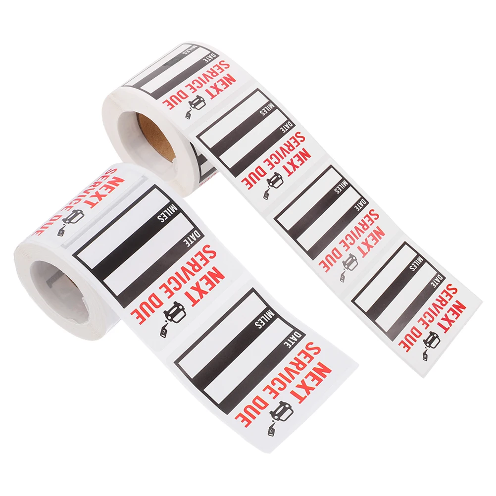 

2 шт., 2 рулона, напоминание о замене масла, водонепроницаемая, для обслуживания автомобильного обслуживания, пилинг-карандаш, этикетка для ремонта лобового стекла автомобиля, клейкое масло