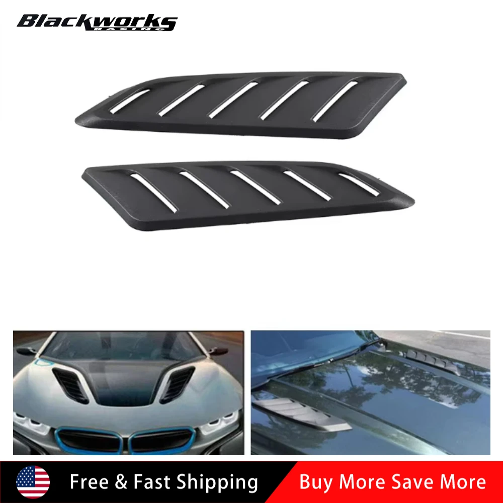 

2 шт., Universa, АБС-пластик, автомобильный воздухозаборник, совок, капот, вентиляционный капот, передний капот, вентиляционная панель, отделка SLJ-1079