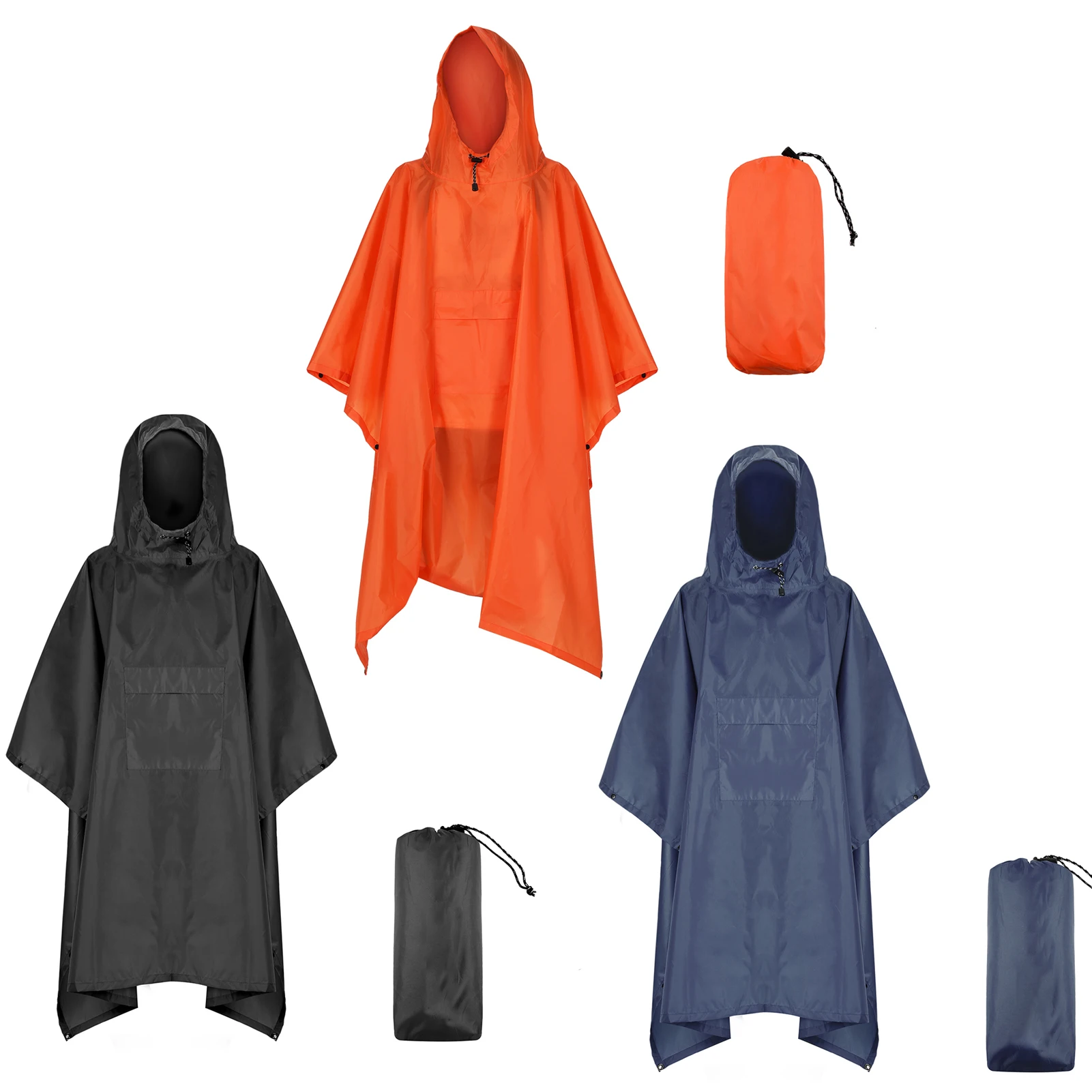 

Дождевик-пончо с капюшоном и легкой дождевиком, укрытие от солнца для мужчин и женщин, кемпинг, пеший туризм, путешествия