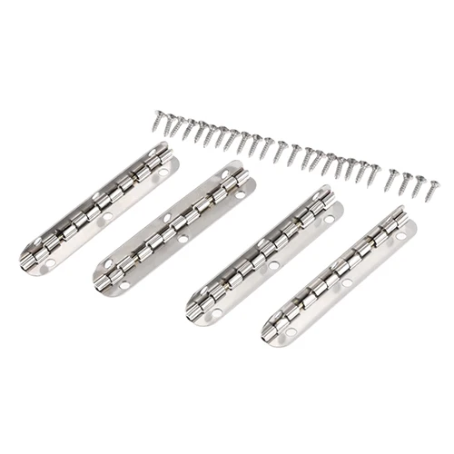 DRELD 4Pcs cerniere per bagagli porta dell'armadio 6 fori scatole per gioielli in legno cerniera decorazione per mobili con viti oro/argento/bronzo 65*15mm