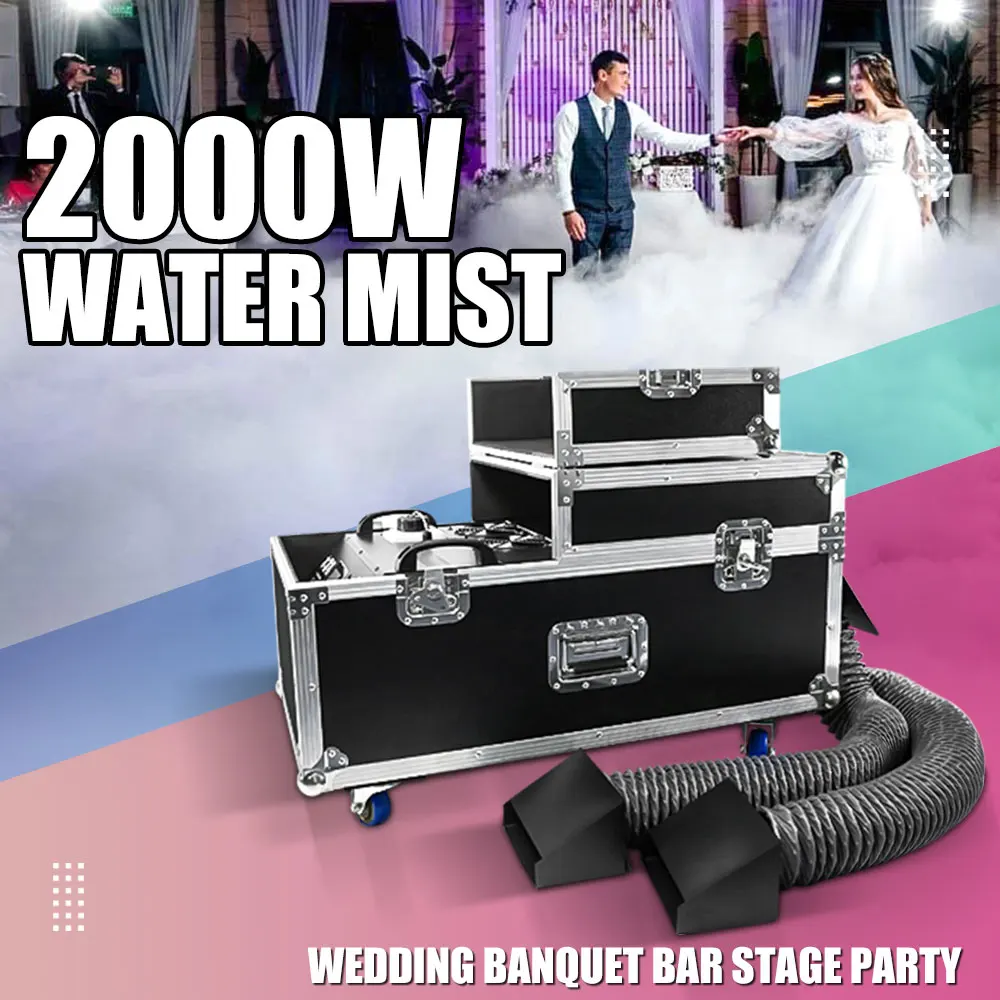 

2000W Water Mist Fog Machine DMX512 Special Effects Mist Spraying Machine With Flight Case For Dj Disco Home Party Nightclub