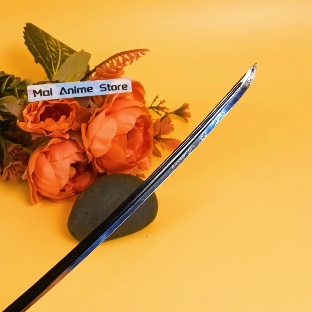 Roronoa Zoro Katana en acier de 10 pouces, taille réelle, épée Zoro en métal japonais, couteau Ninja en fer, sabre de samouraï Original, jouet non tranchant, cadeau