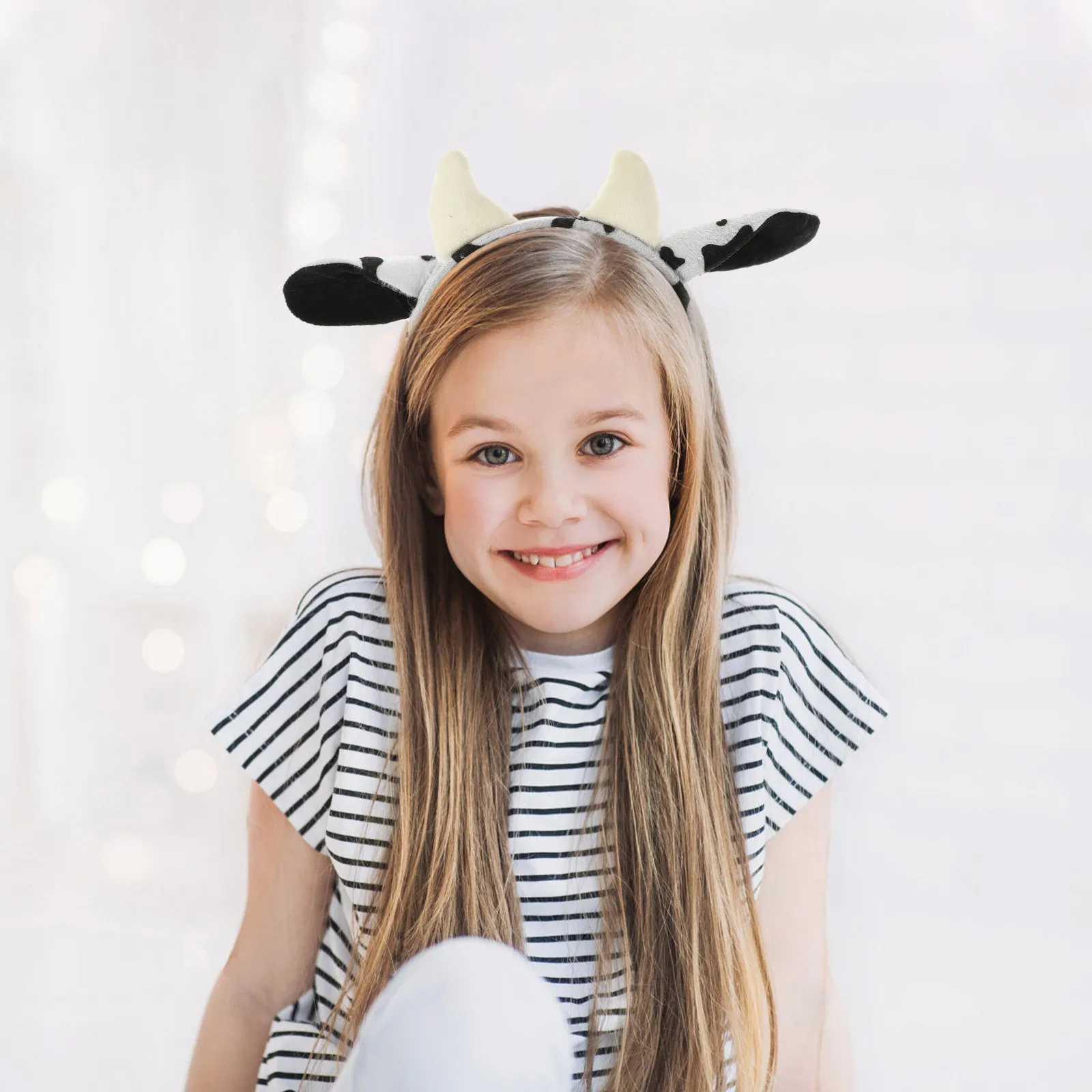 1Set Cow Costume Headband Tail Cosplay Props Party Stage Performance Accessories Cow Headband Party Costume Prop