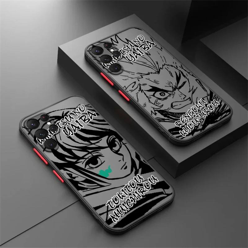 

Anime Demon Slayer Cool Cute Frosted Translucent For Samsung Note 20 A35 A03 A54 A31 A22 A34 A14 A24 A04 A55 5G Soft Phone Case