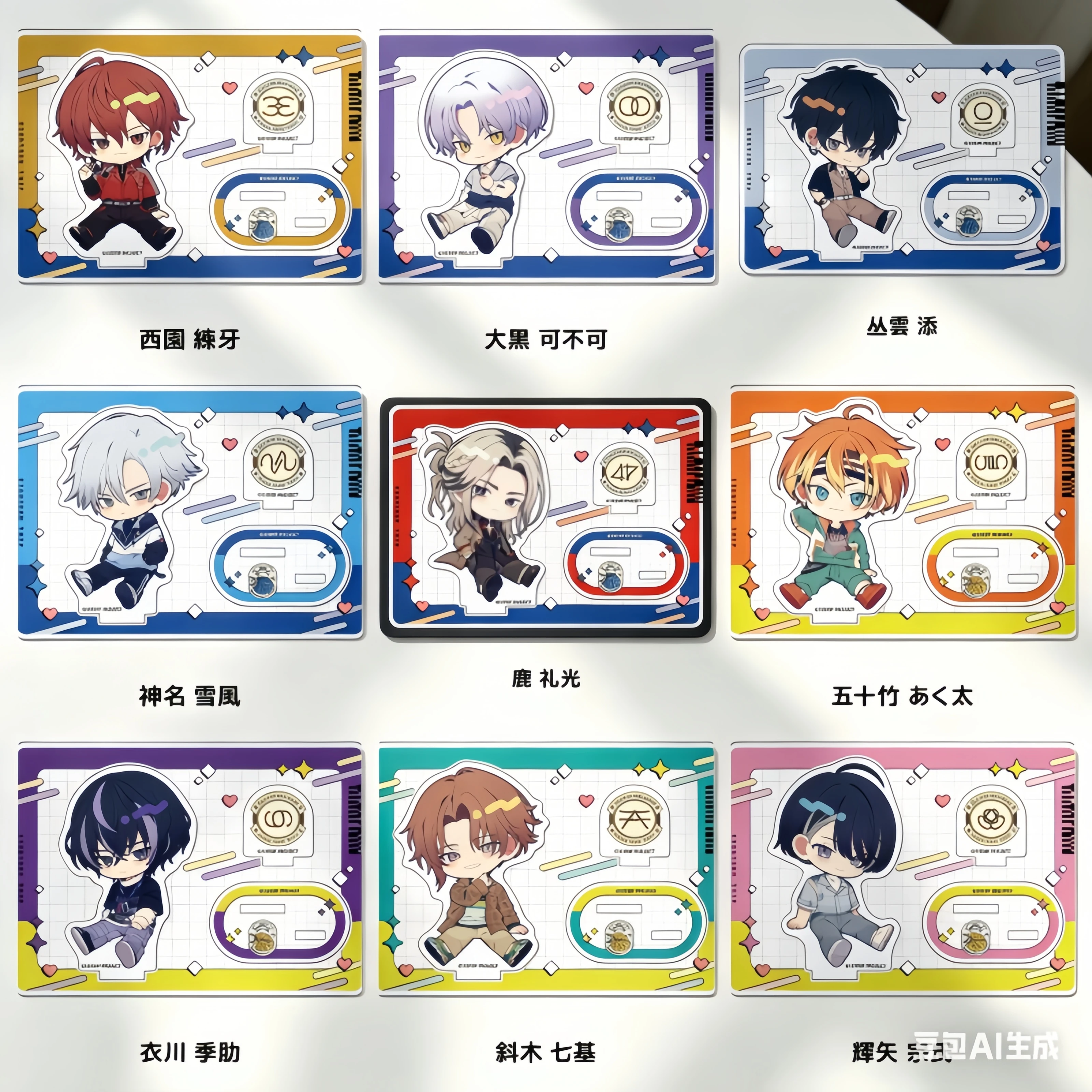 VTuber 18TRIP KAFKA OGURO TEN MURAKUMO LU LIGUANG  Netaro Yowa Nayuki Kitakata Acrylic stand anime desk ornament Keychains