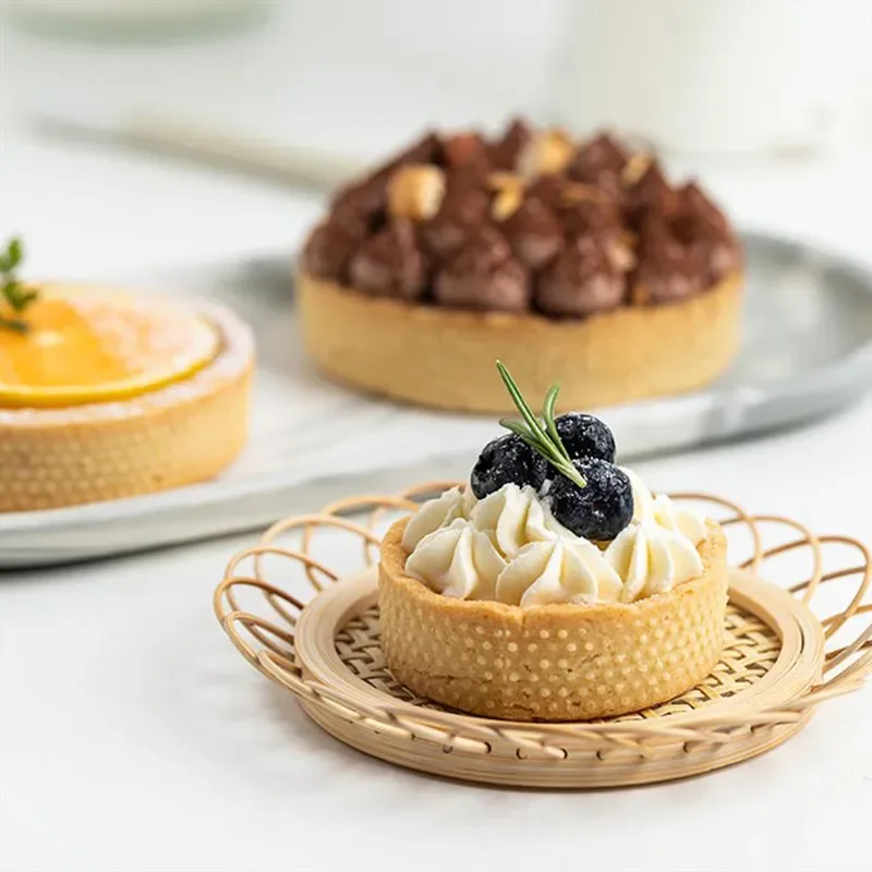 5-10cm DIY Tart Ring Mold Cake Tools French Dessert Bakeware Cutter Round Shape Decorating Tool Perforated Mousse Circle