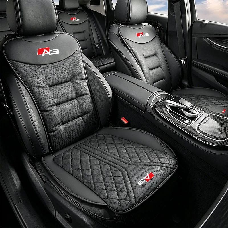 

Car Seat Cushion For Audi A1 Sportback A3 A4 A5 A6 A7 Q3 Q7 Q8 Embroidered Thickened Seat Protector pad Front & Rear Seat Covers