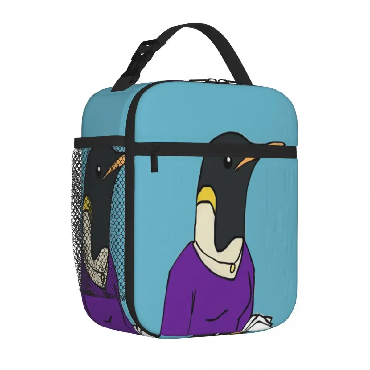 Bestselling Office Penguin Abstract Carry Lunch Bag Downtown Work Insulated Lunch Bag