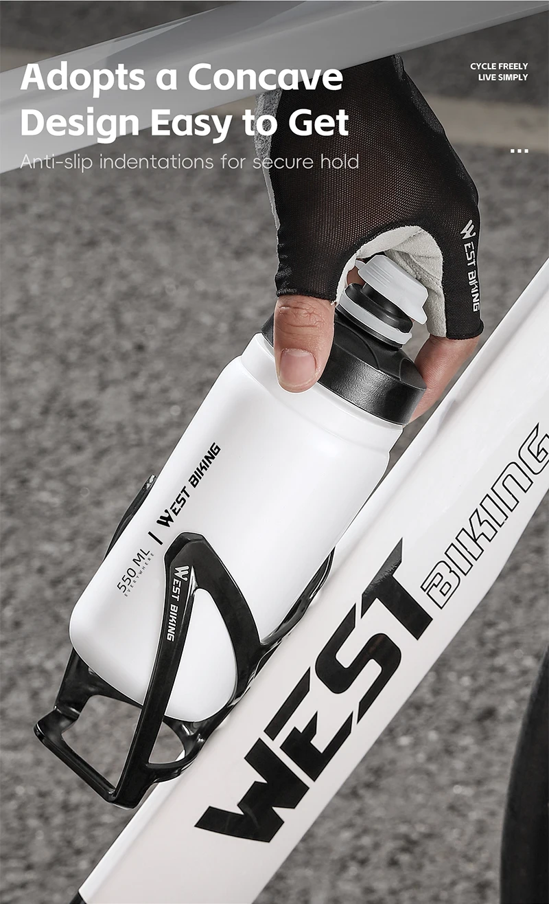 WEST BIKING 550/720ml Quetschbare Fahrrad-Trinkflasche Auslaufsicher BPA-frei Sportflasche für MTB Rennrad Outdoor Pendeln Radfahren – Detail 10