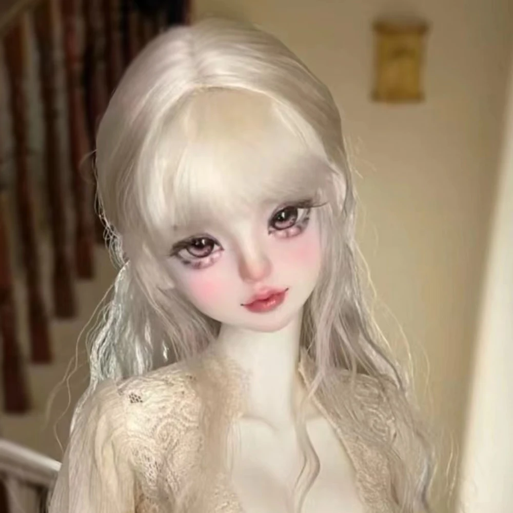 New 1/4 BJD Doll Head No Makeup Resin Material Smile Girl Doll Head Doll Accessories No Makeup Doll Head Gifts