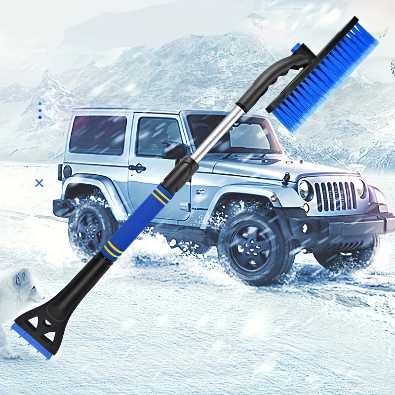 Snow Shovel Car Snow Frost Ice Removal Shovel Anti Scratch Multi Angle Extendable Adjustable Snow Scraper Winter Car Accessory
