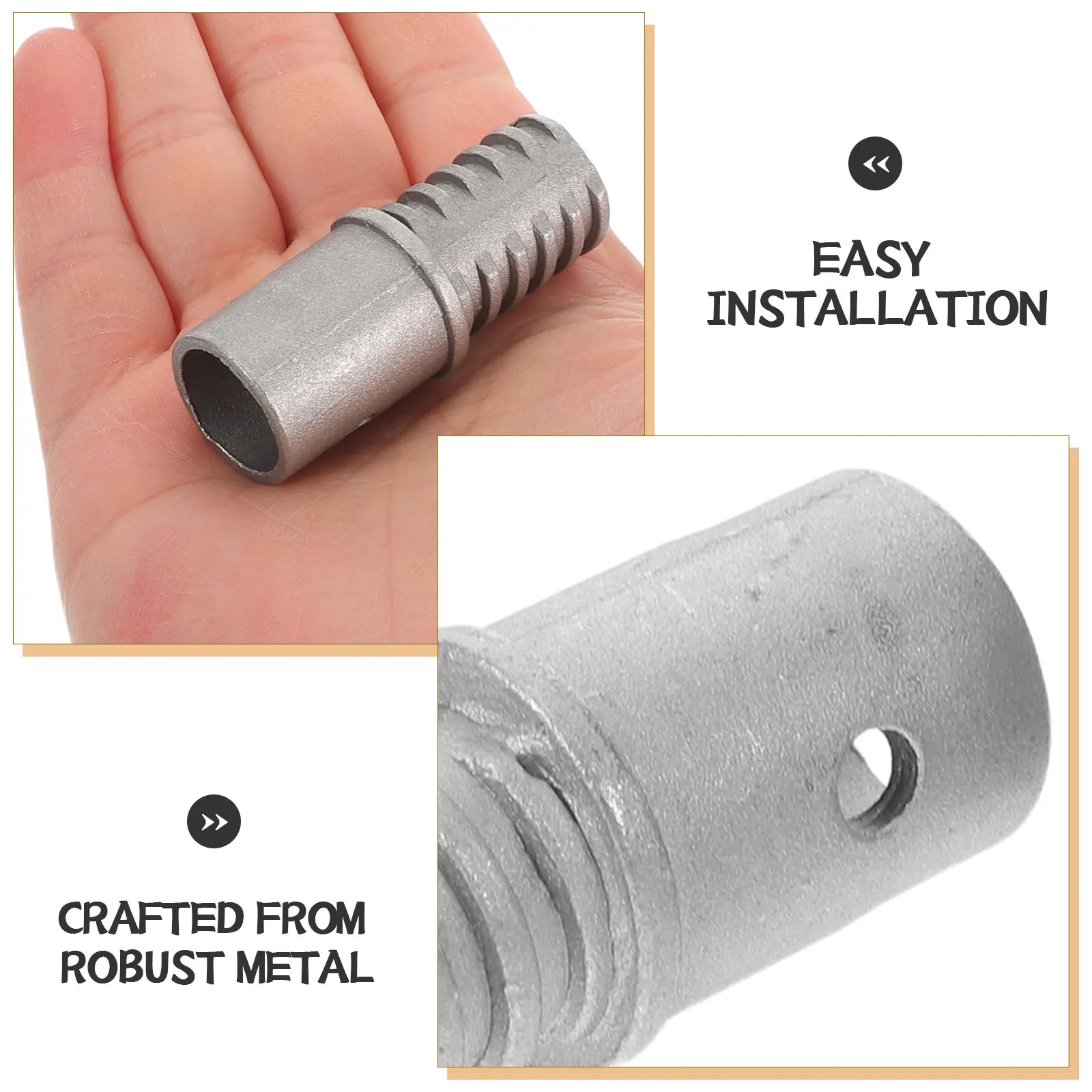 4Pcs Threaded Tip Replacement Broom Handle Adapter Metal Threaded Pole Tip for Extension Pole Paint Roller Brush Handle Repair