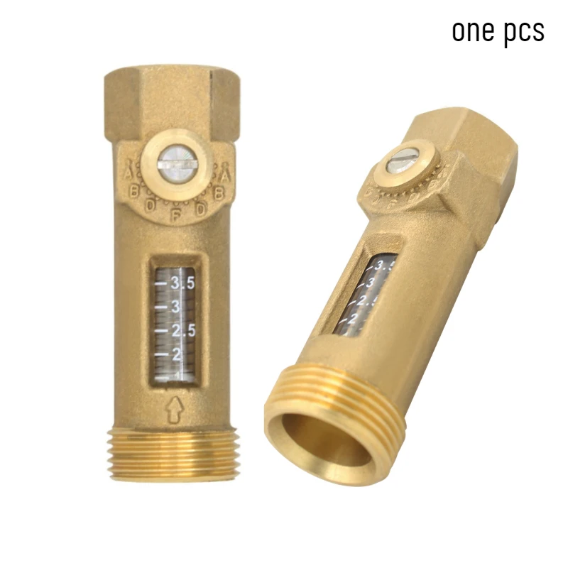 1PCS DN15 DN20 Flow Balance Valve Spring Flowmeter Brass Float Flow Reader Balancing Valve Regulation 1-3.5L/min 2-8L/min