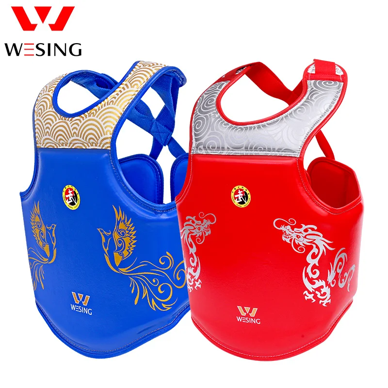 Wesing Sanda Chest Guard IWUF Approved Competition Protector Body Boxing Chest Guard Martial Arts Protective Gears