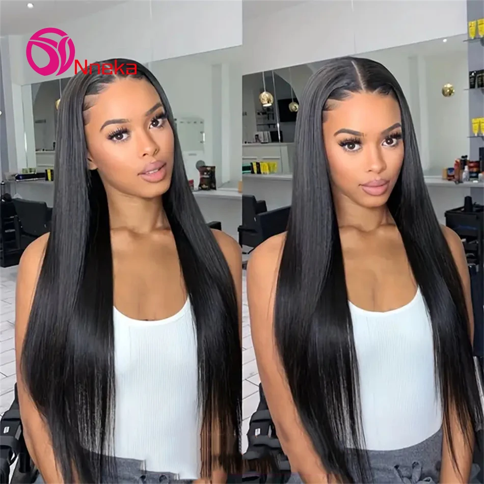 

200% Density 30 38 inch Brazilian Straight Human Hair Wig 4x4 HD Lace Closure Wig Pre Plucked Glueless 5x5 Straight Closure Wig