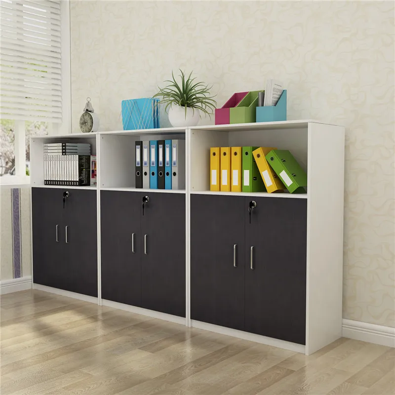 Customized Simple Filing Cabinets Wooden Storage Locked Stand Office Cupboards Compact Space Saving Armoires De Salon Furniture