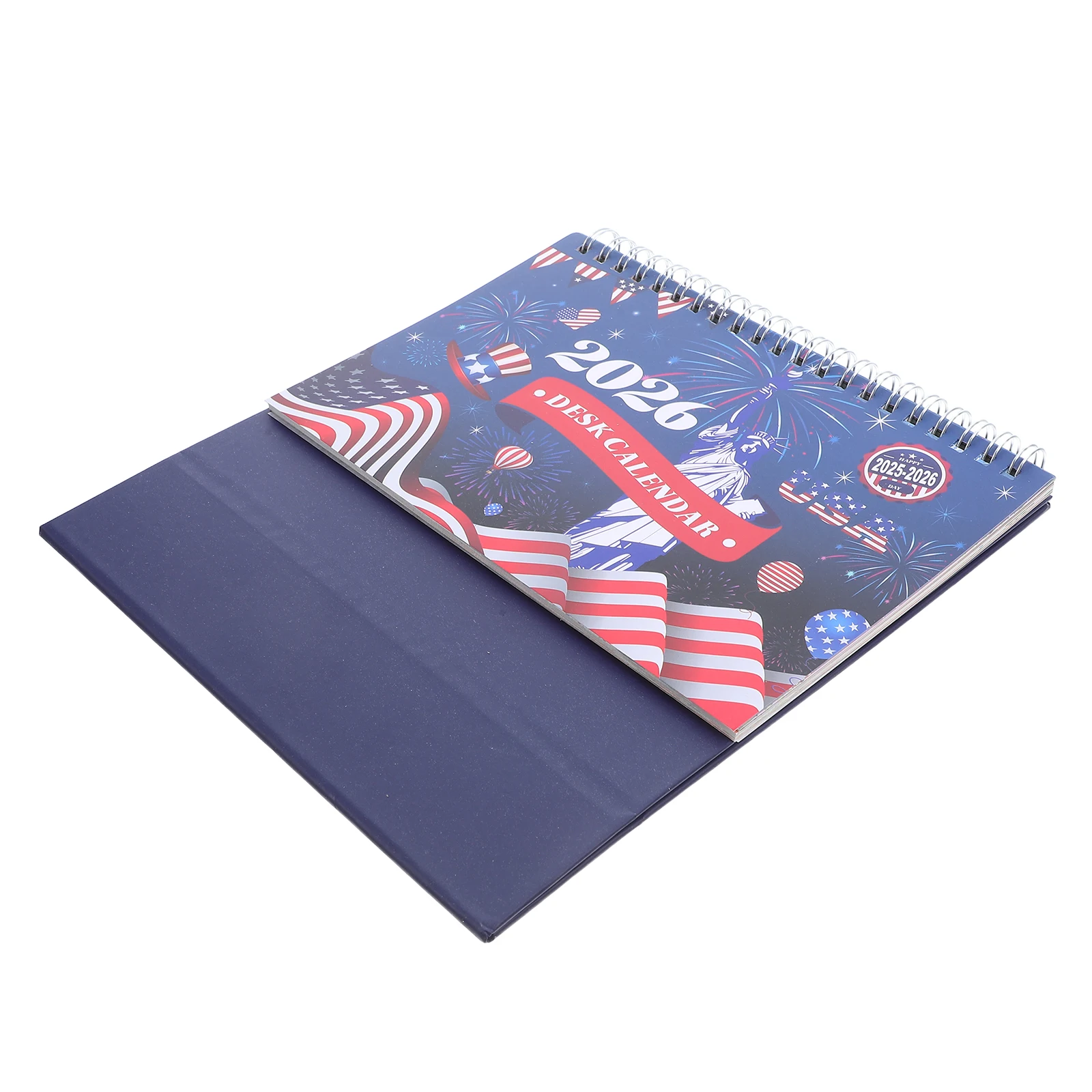 

Mini Desk Calendar 2026 Patriotic Design Stand Up Medium Tabletop Planner For Home Office Scheduling Thick Paper Sturdy
