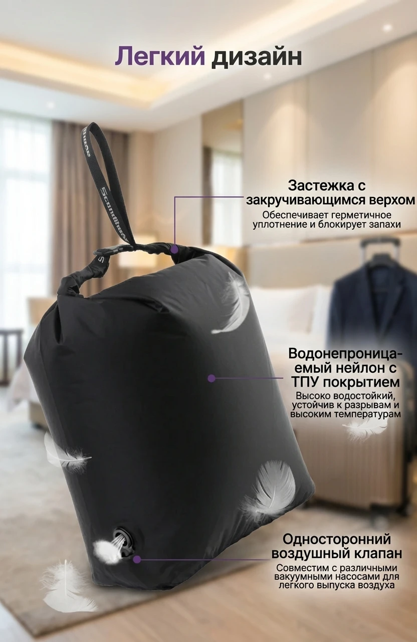 Packwürfel Kompressions-Packwürfel Reisezubehör Reise-Essentials für Flugreisen Vakuum-Kompressionsbeutel Wasserdicht – Detail 4