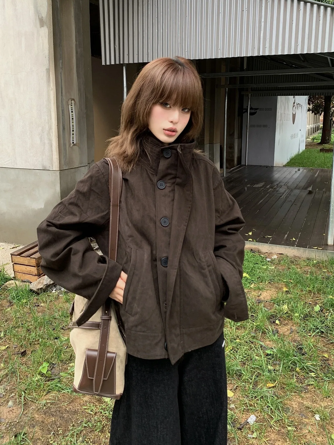 

Retro American Waed Cotton Jaet Heavy Embroidery Rabbit Fur Simulation down Jaet for Men And Women Winter Coat