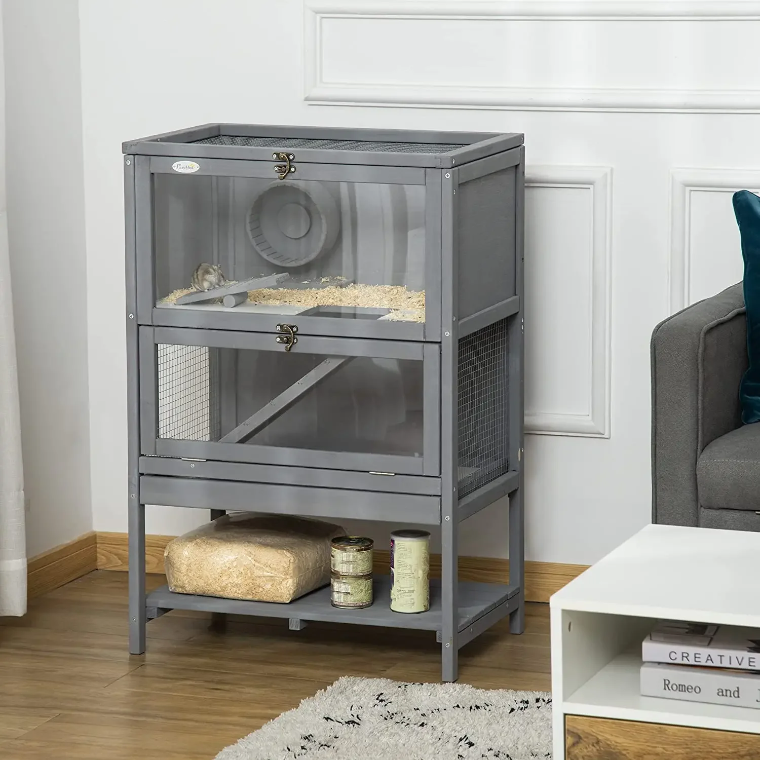 

Transparent Guinea Pig Cage Hamster Wood Cage for Sale