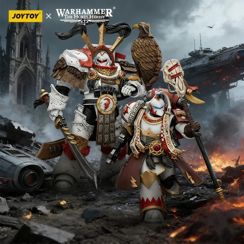 

JOYTOY Warhammer 40K 1/18 White Scars Stormseer Consul Legion Praetor in Cataphractii Terminator Armour Figure Collection Model