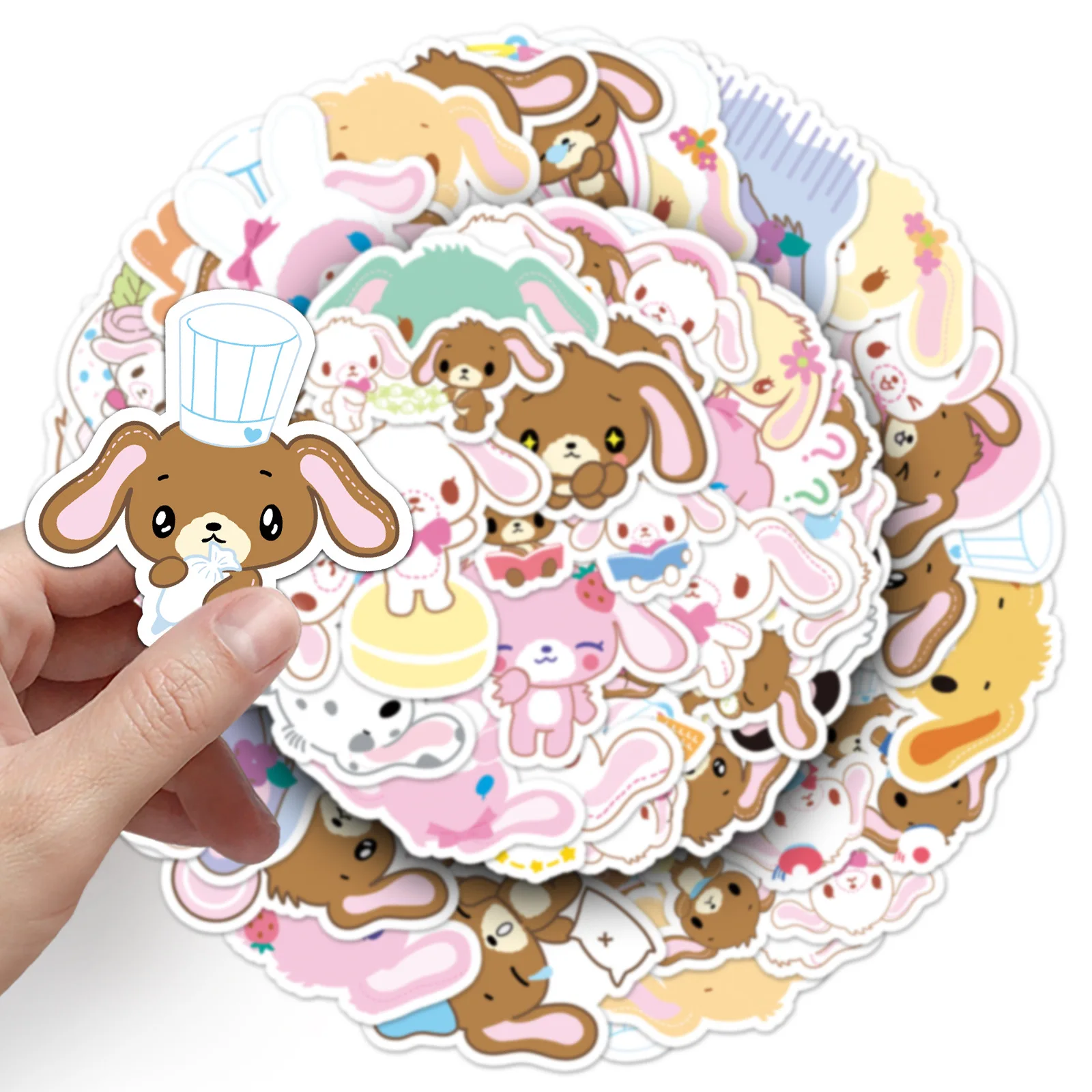 

10/30/50PCS Kawaii Cute Sanrio Card Sugarbunnies Cute Cartoon Fun Stickers Decorative Doodle Flowers DIY Suitcase Skateboard