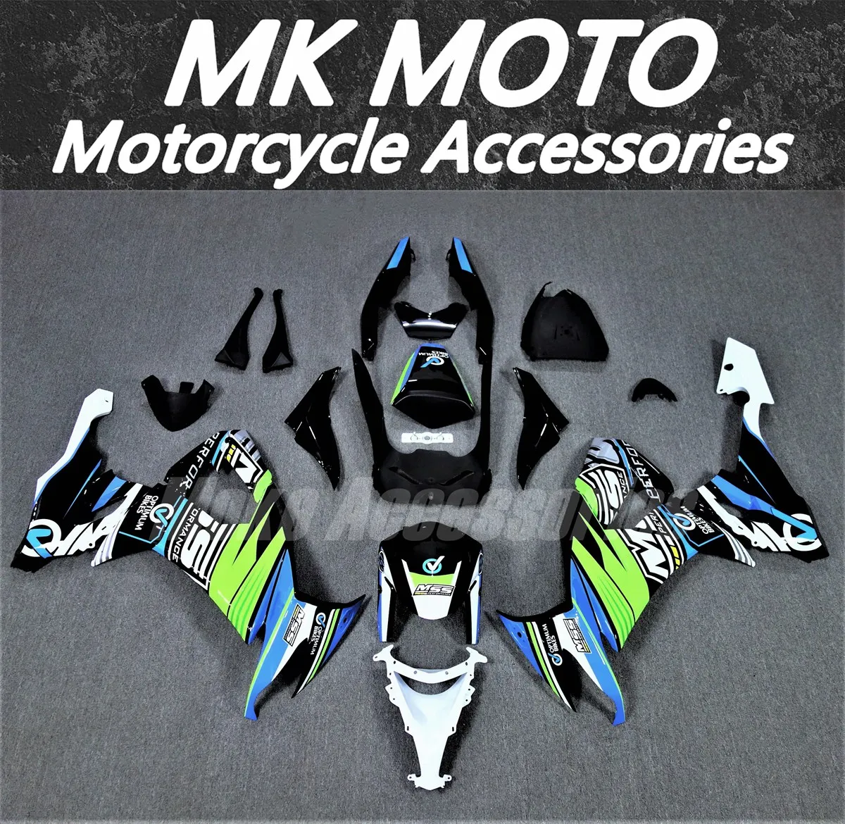 

Moke moto Motorcycle Fairings Kit Fit For Zx-10r 2008 2009 2010 Bodywork Set High Quality ABS Injection Black Blue Green New