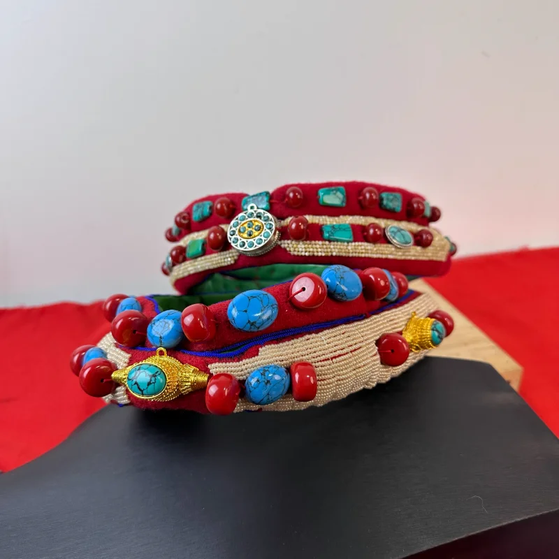 

Chinese Tibetan-style Ethnic Minority Headwear From Nyingchi