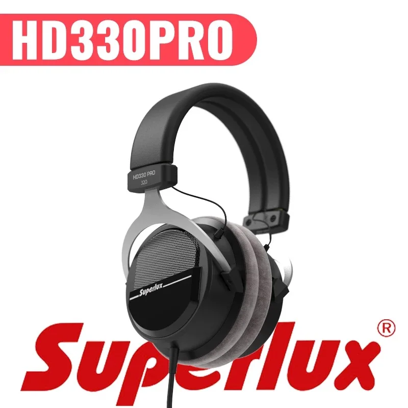 Superlux HD330PRO 32Ω professional semi-open headphone dynamic wide-range frequency headset with velvet earpads for music worker