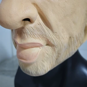 Realistische französische Fußballspieler Latexmaske, Eric Cantona Cosplay, extravagante Kostüme, Prop -Streich, Celebrity Head Cover 10 Hauptverkaufssaxophonie Bariton Jupiter - №9