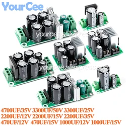 Dual 2200uF 35V 3300uF 25V Rectifier Board Power Amplifier Filter Module 12V/15V 470UF/1000UF/2200UF Single 35V 4700UF 50V 3300