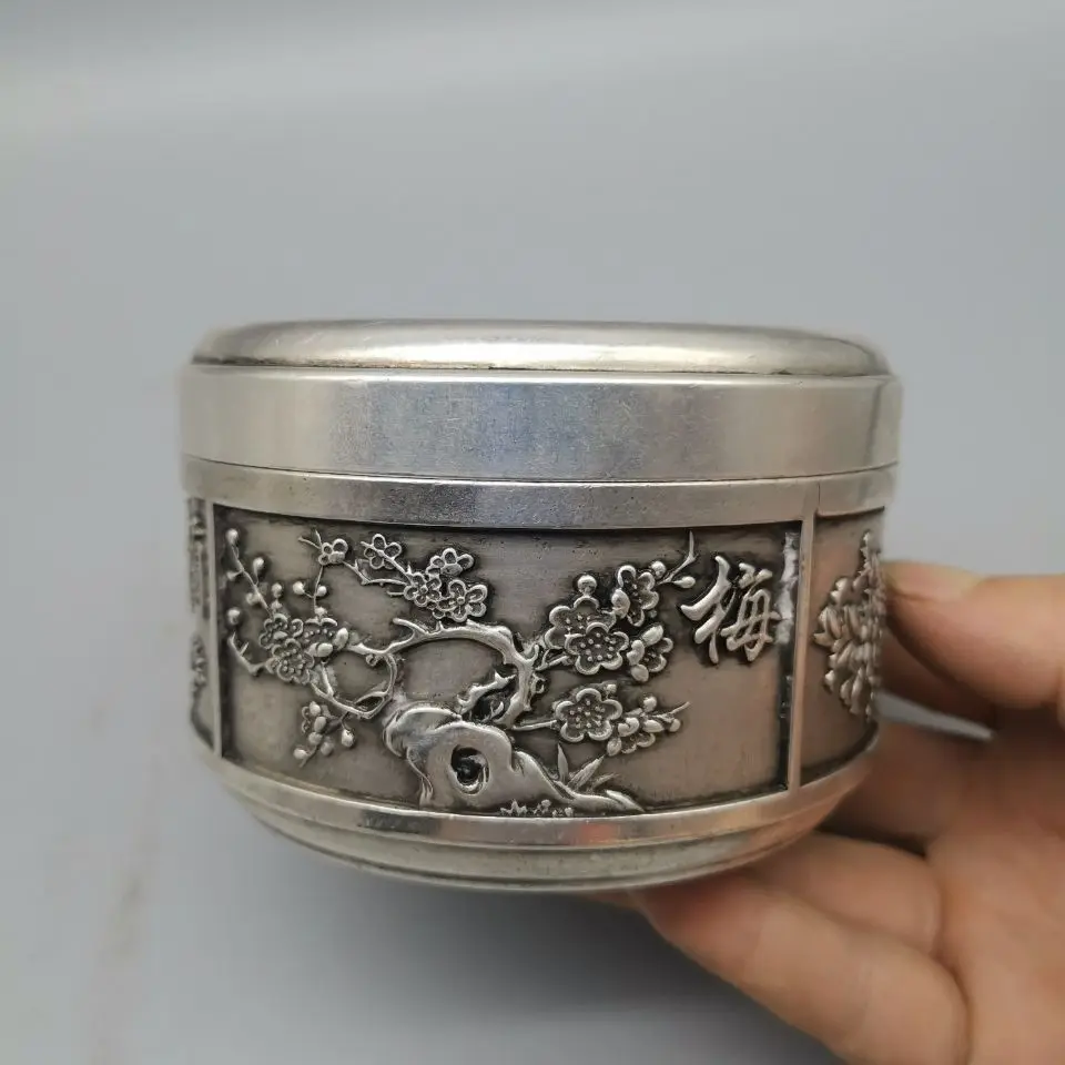 Plum, orchid, bamboo, and chrysanthemum storage box Statue for Tea Home Decor Ornaments