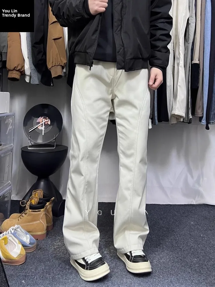 

Мужские уличные брюки American Sle Softell с флисовой подкладкой, ветрозащитные, водонепроницаемые, повседневные, с косым кроем, брюки-буткэт