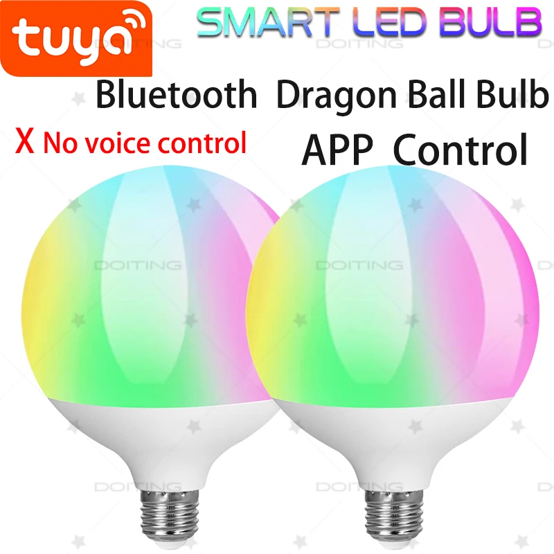 E27 Base Tuya Bluetooth Smart Dragon Ball Bulb Led Lamps 220V RGBCW Smart Life APP Light Color Changing Music Sync Group Control