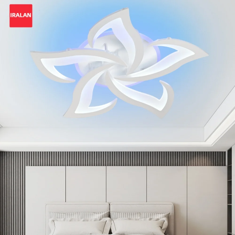 IRALAN Lotus Ceiling Lamps Lustre LED Ceiling Chandelier Modern Luxury Lotus Bedroom Lamp Art Decorations Lighting Fixtures