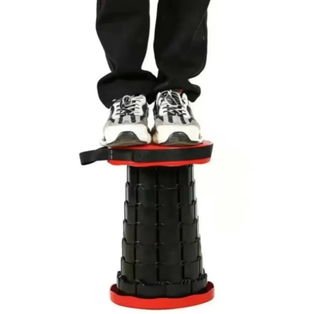 قابل للتعديل في الهواء الطلق السفر التخييم كرسي بلا ظهر قابل للطي البلاستيك الصيد البراز المحمولة تخزين للطي تلسكوبي البراز تخزين البراز #3